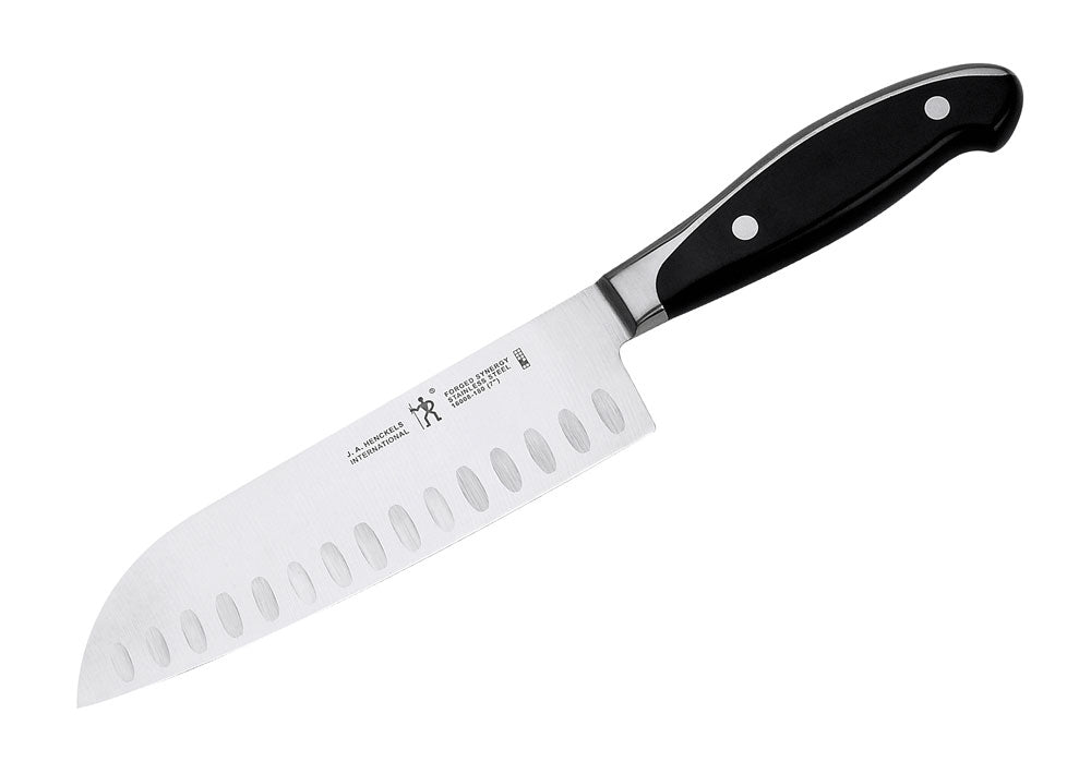Henckels Forged Accent 7-inch Hollow Edge Santoku Knife  Henckels Synergy Forged Hollow Edge 7\