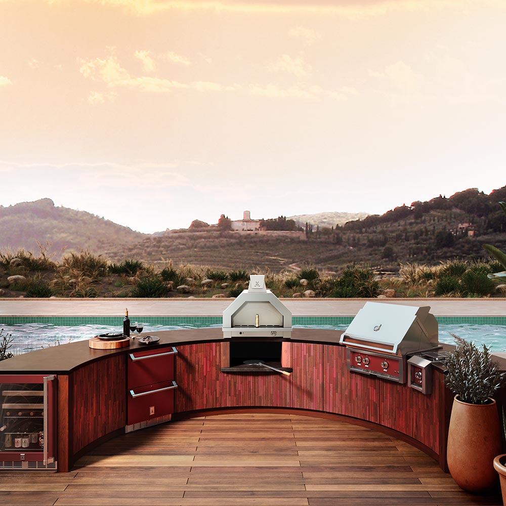 Hestan AGPO33 Campania Pizza Oven with Light Kit, 33-Inch