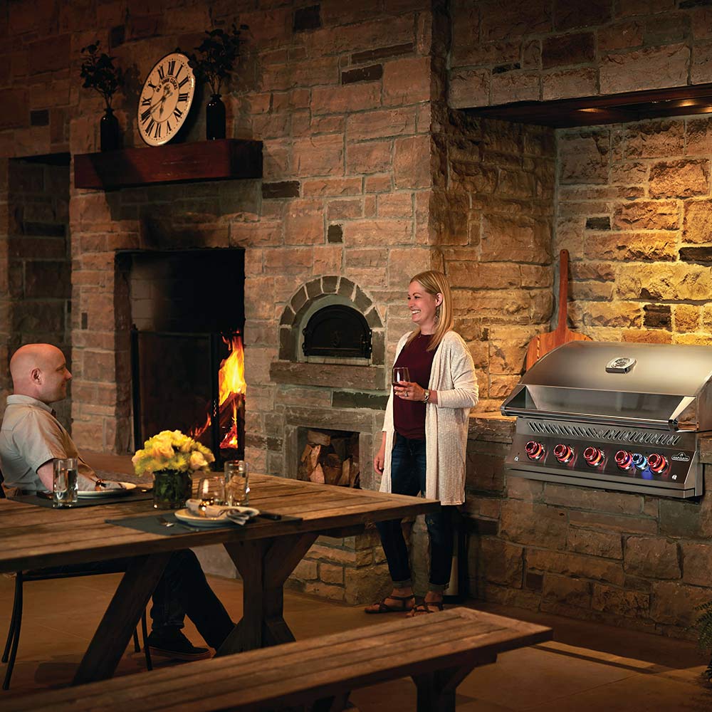 Napoleon BIG38RBSS Stainless Steel Built-In 700 Series 38-Inch Infrared Rear 5-Burner Gas Grill Head