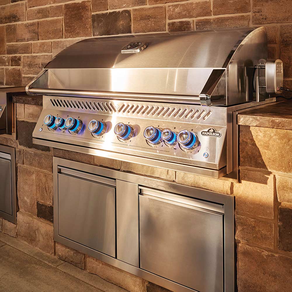 Napoleon BIG44RBSS Stainless Steel Built-In 700 Series 44-Inch Infrared Rear 6-Burner Gas Grill Head