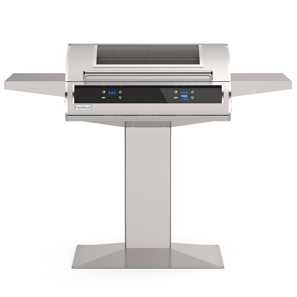 Fire Magic Post Mount Electric Grill with Two Controls and Magic View Window