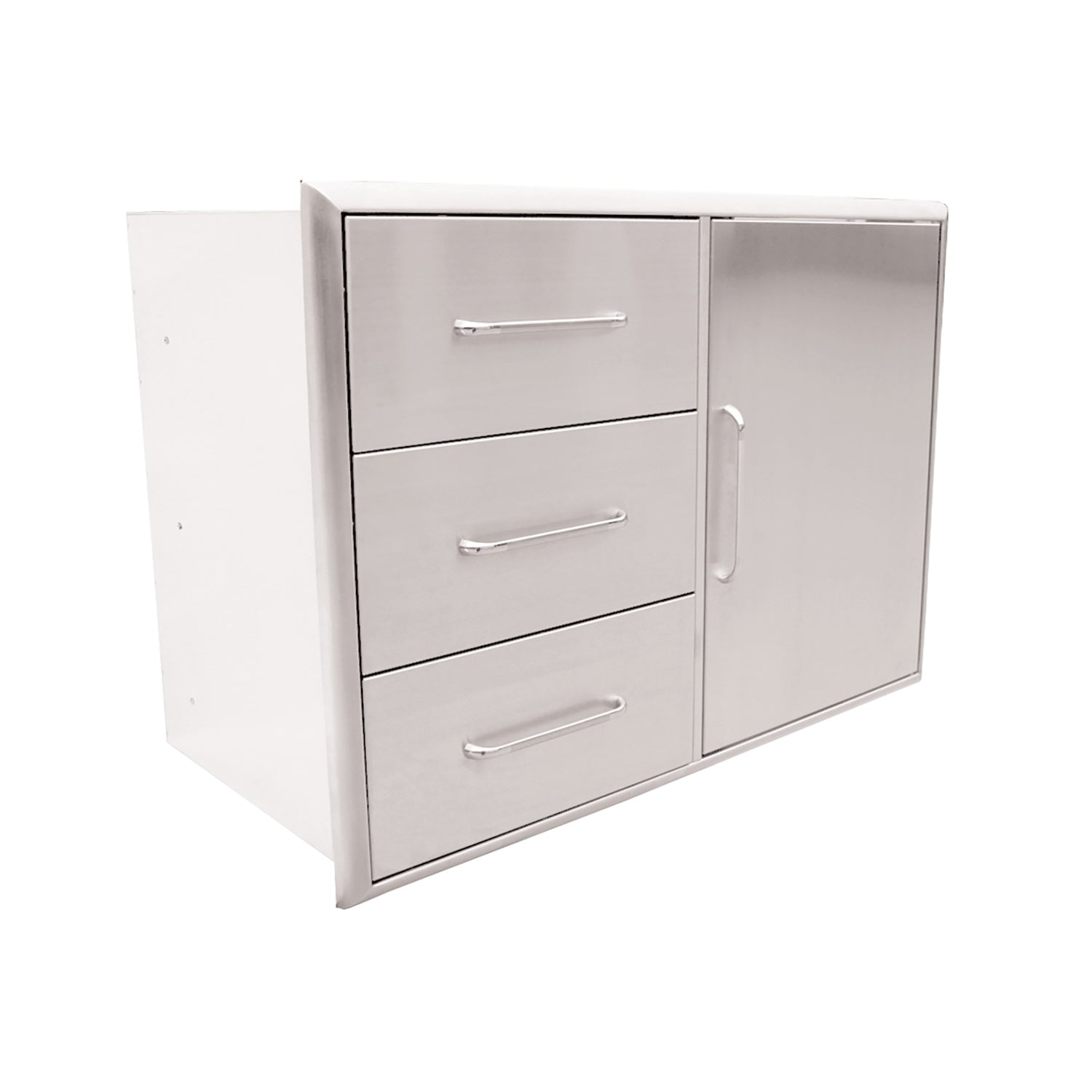Saber Stainless Steel Triple Drawer and Door Combo, 35.5x18-Inches