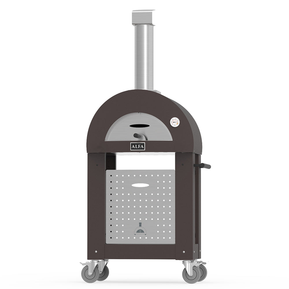 Alfa FXONE-LRAM Nano 23-Inch Wood-Fired Pizza Oven on Cart