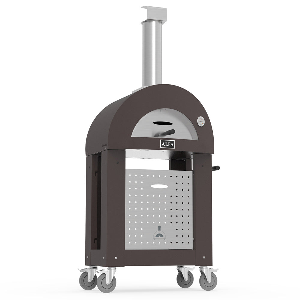 Alfa FXONE-LRAM Nano 23-Inch Wood-Fired Pizza Oven on Cart