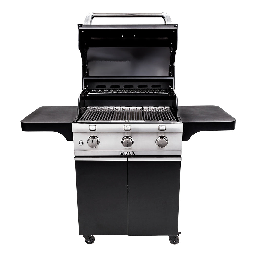 Saber R50CC0617 3-Burner Deluxe Freestanding Infrared Grill, Black, 32-Inches