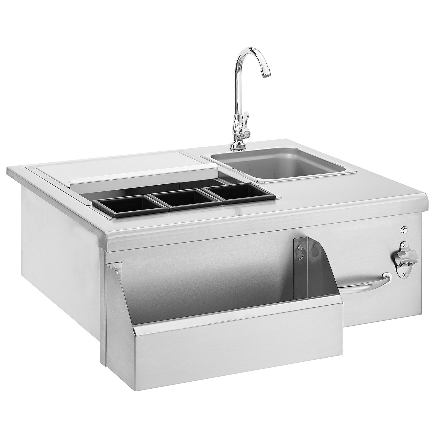 Summerset Beverage Center & Prep Station with LED Illumination, 30-Inches
