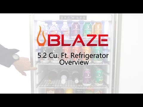 Blaze Outdoor Rated Stainless Steel Double Drawer Refrigerator, 5 Cu Ft., 24-inches