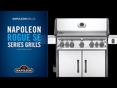Napoleon RSE425RSIBSS Rogue SE 425 Gas Grill on Cart with Infrared Side and Rear Burners, 23.75-Inches