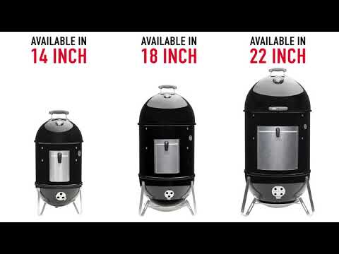 Weber Smokey Mountain Cooker Charcoal Smoker, 14-Inch