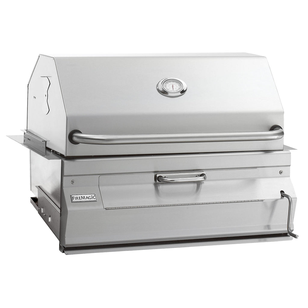 Fire Magic Legacy 30-Inch Built-In Charcoal Grill with Smoker Oven/Hood