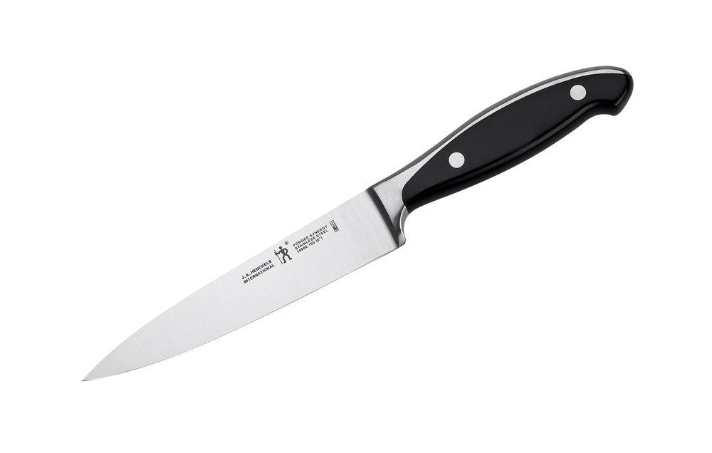 Henckels International forged synergy 6-inch utility knife with black handle
