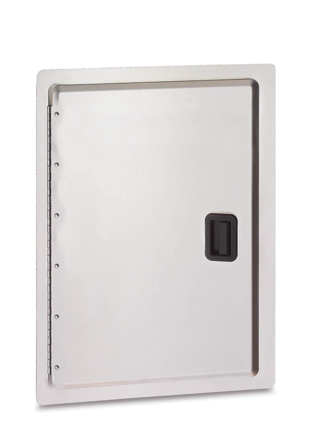 Outdoor grill access door, 24x17 in, metal panel with black latch