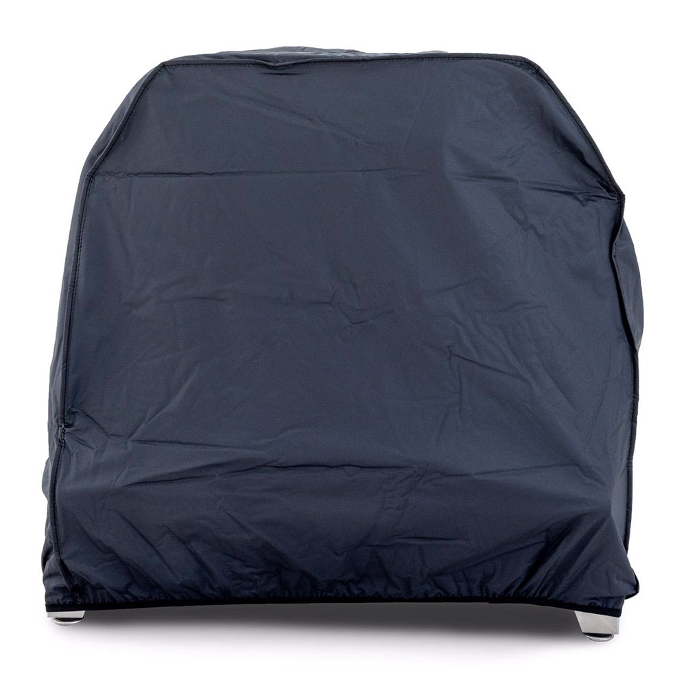 Outdoor pizza oven cover, dark navy vinyl, tailored fit for 26-inch tabletop model
