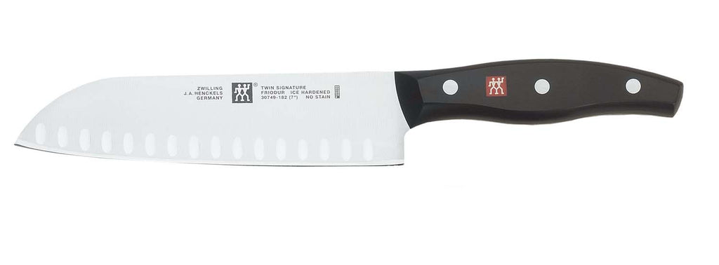 Zwilling J.A. Henckels Twin Signature 7-Inch Hollow Edge Santoku Knife