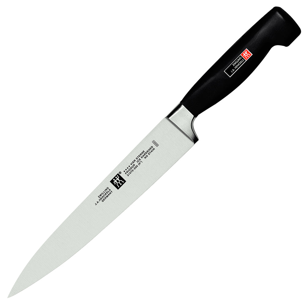 8-inch carving knife with stainless blade and black handle, Zwilling J.A. Henckels