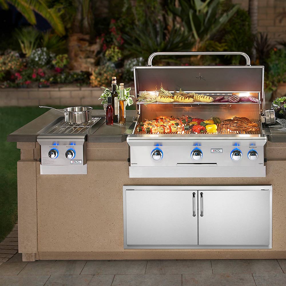 American Outdoor Grill Built-In Double Side Burner