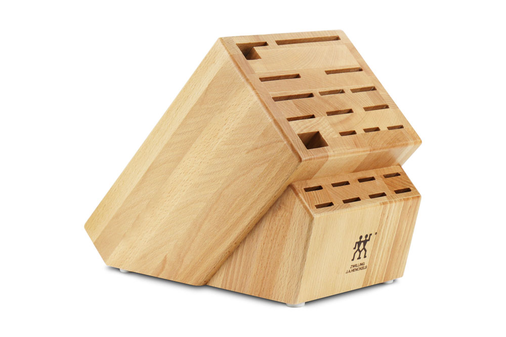 Zwilling J.A. Henckels hardwood knife block with 22 slots, open top