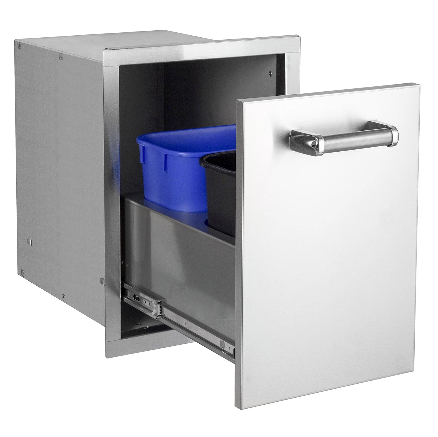 Fire Magic Premium Flush Double Trash Cabinet, 14.5x21-Inch