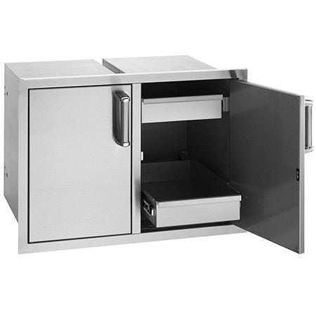 Fire Magic Premium Flush Double Doors with Two Dual Drawers, 30.5x21-Inch
