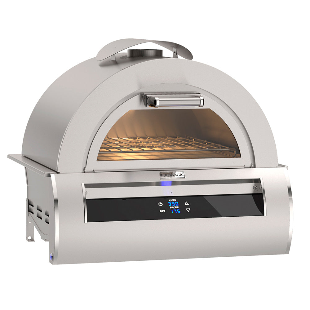 Fire Magic Echelon Built-in Black Glass Pizza Oven with Touch-Screen and Thermostatic Control