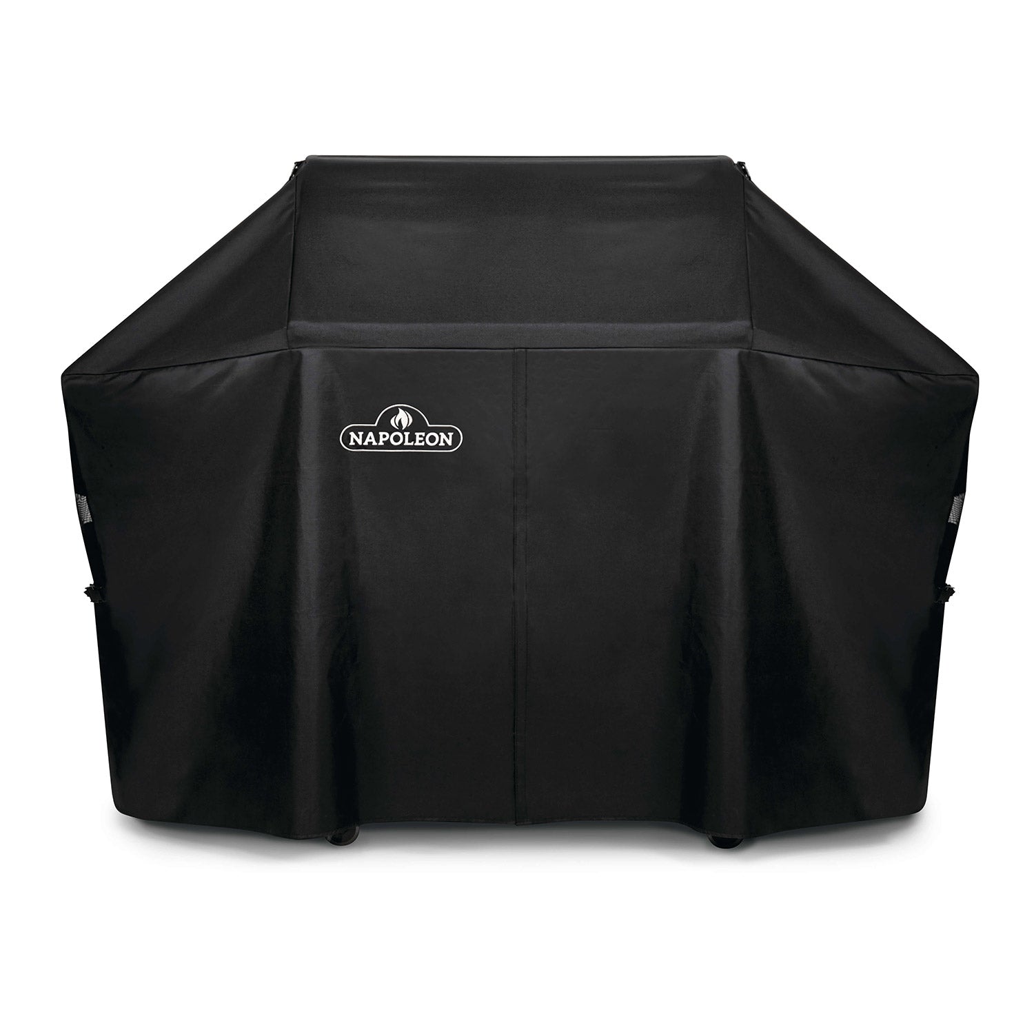 Black Napoleon grill cover with front logo