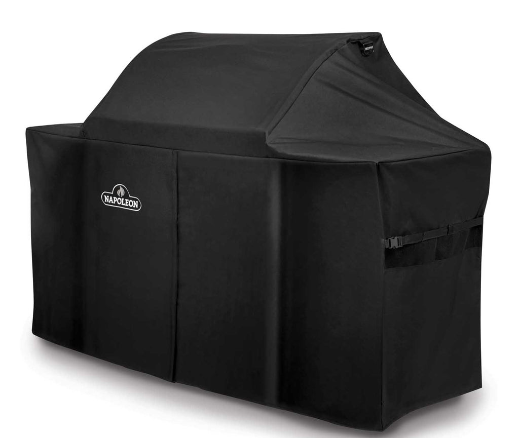 Black grill cover with Napoleon logo, front zip panels and top flap
