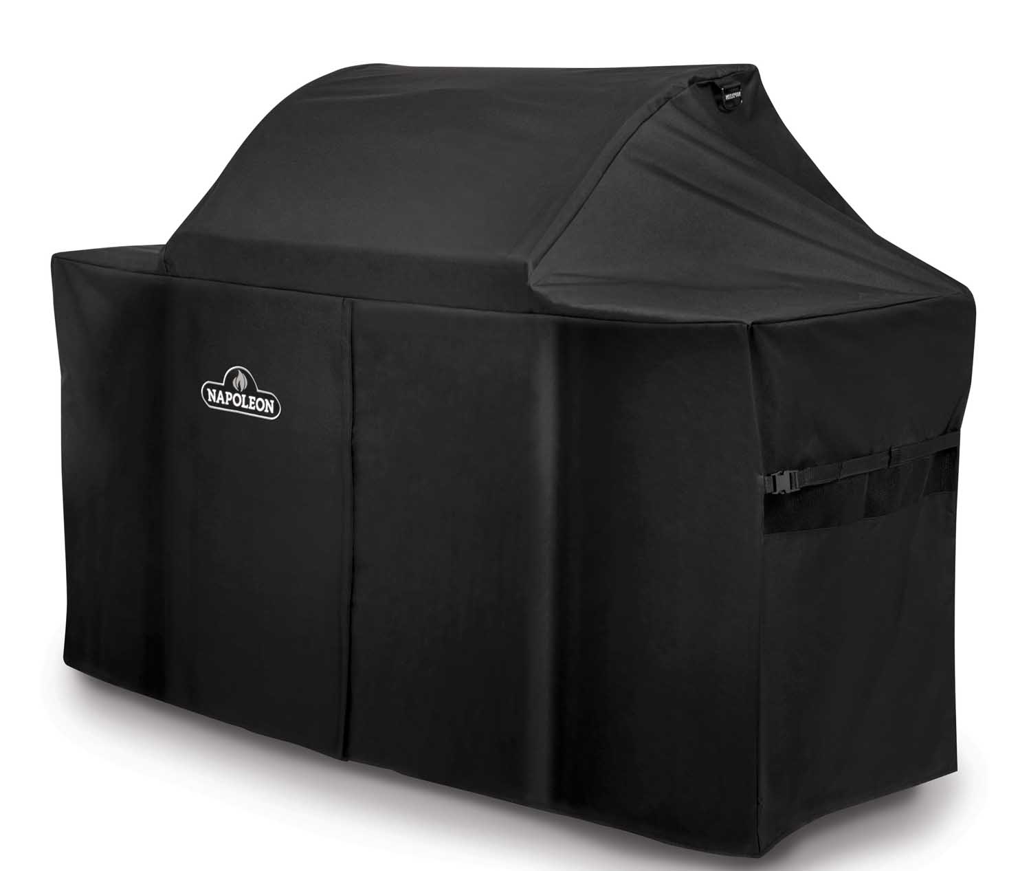 Black grill cover with Napoleon logo, front zip panels and top flap