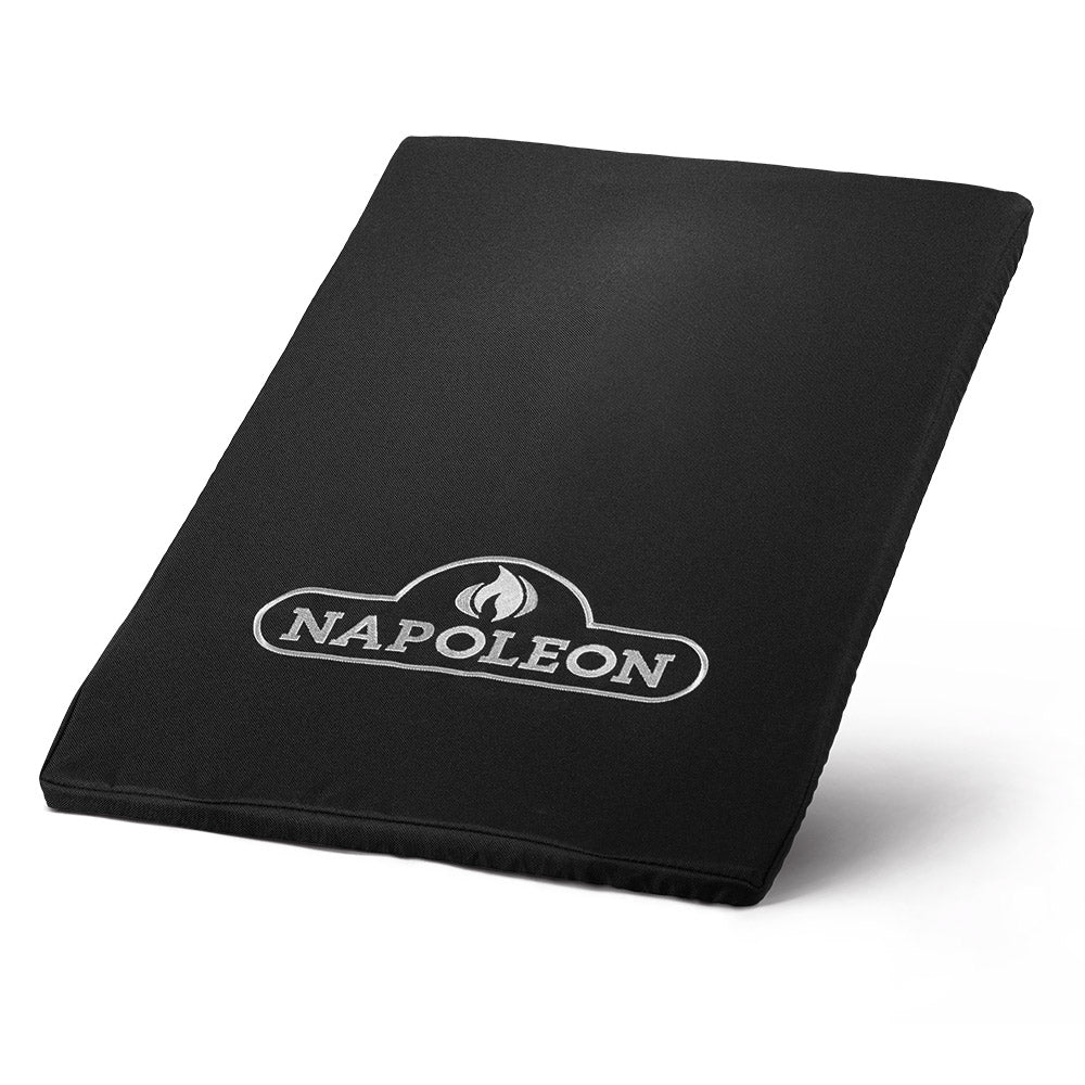 Napoleon 10-inch side burner cover, black fabric with oval flame logo