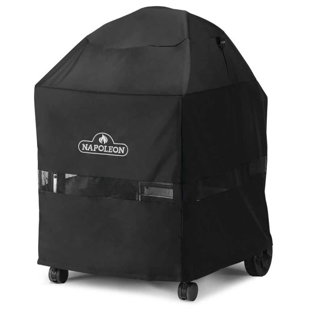 Black grill cover with Napoleon logo, front mesh panel and side straps