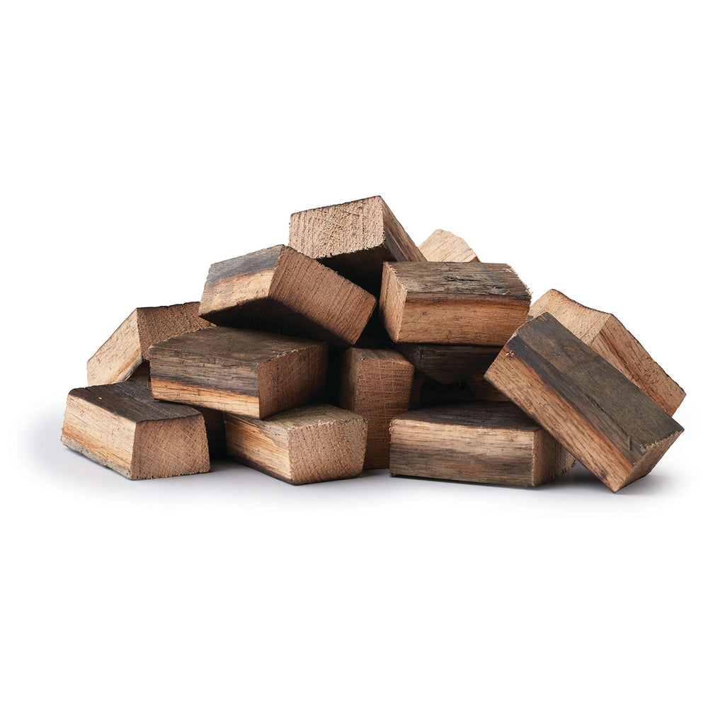 Whiskey barrel wood chunks, small rustic rectangular pieces