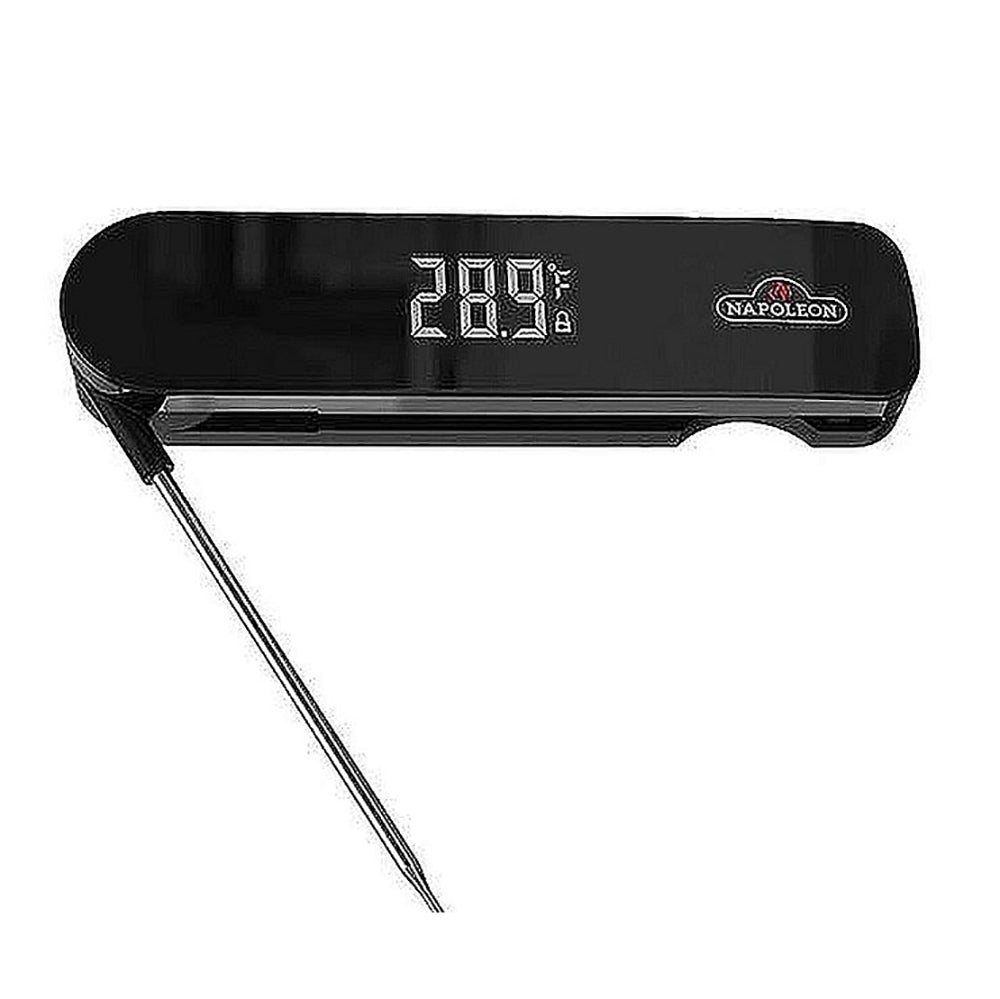 Napoleon fast read digital thermometer with LCD display and probe, black