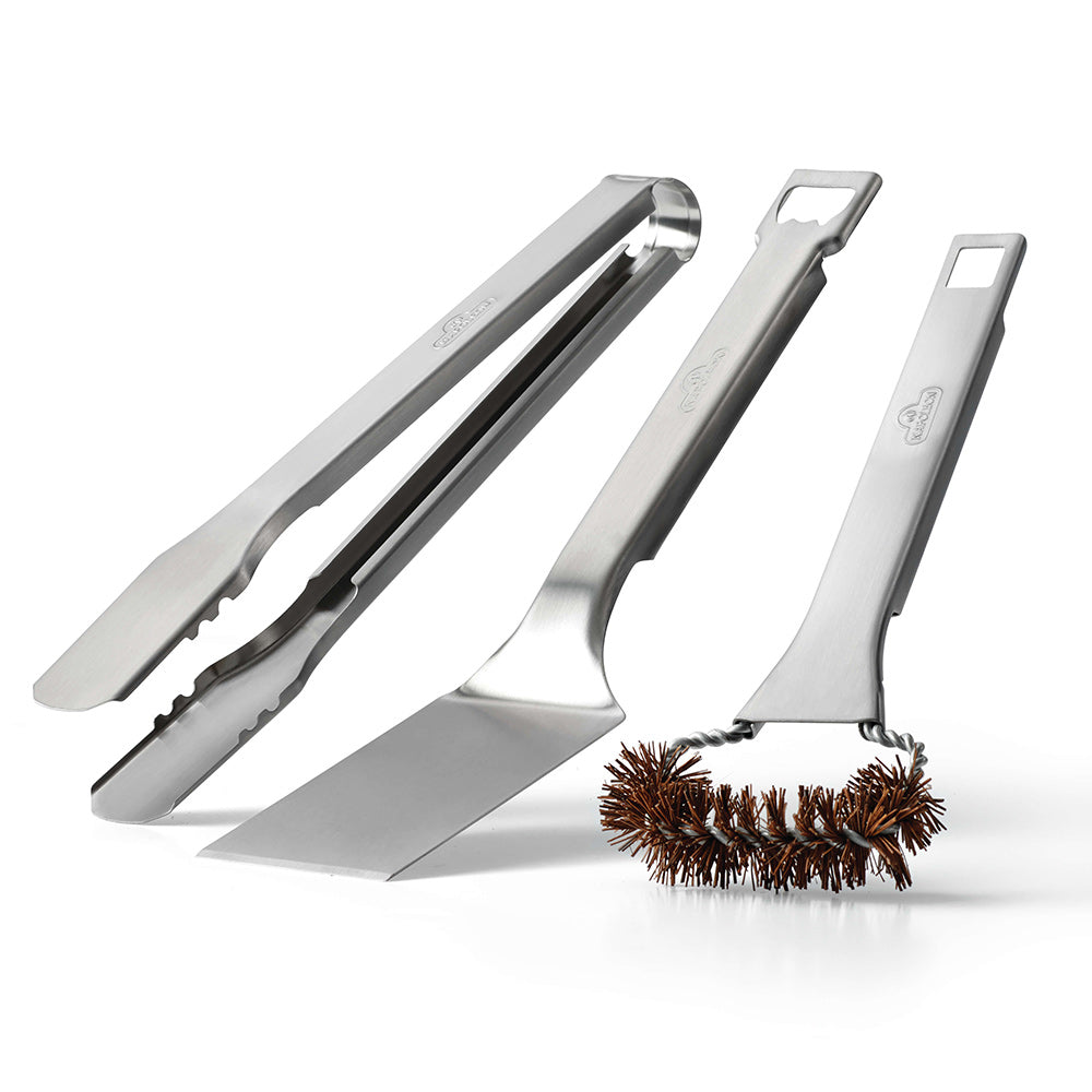 Napoleon TravelQ 3-piece grill cleaning toolset with brush and scraper
