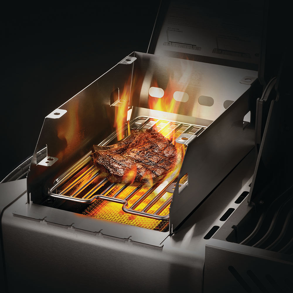 Napoleon Large Side Burner Windshield and Skewer Rack
