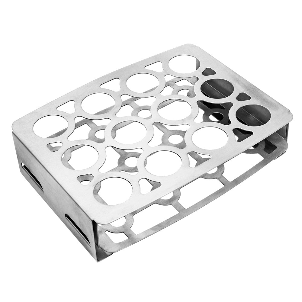 Stainless steel double pepper roaster tray insert with circular cutout design