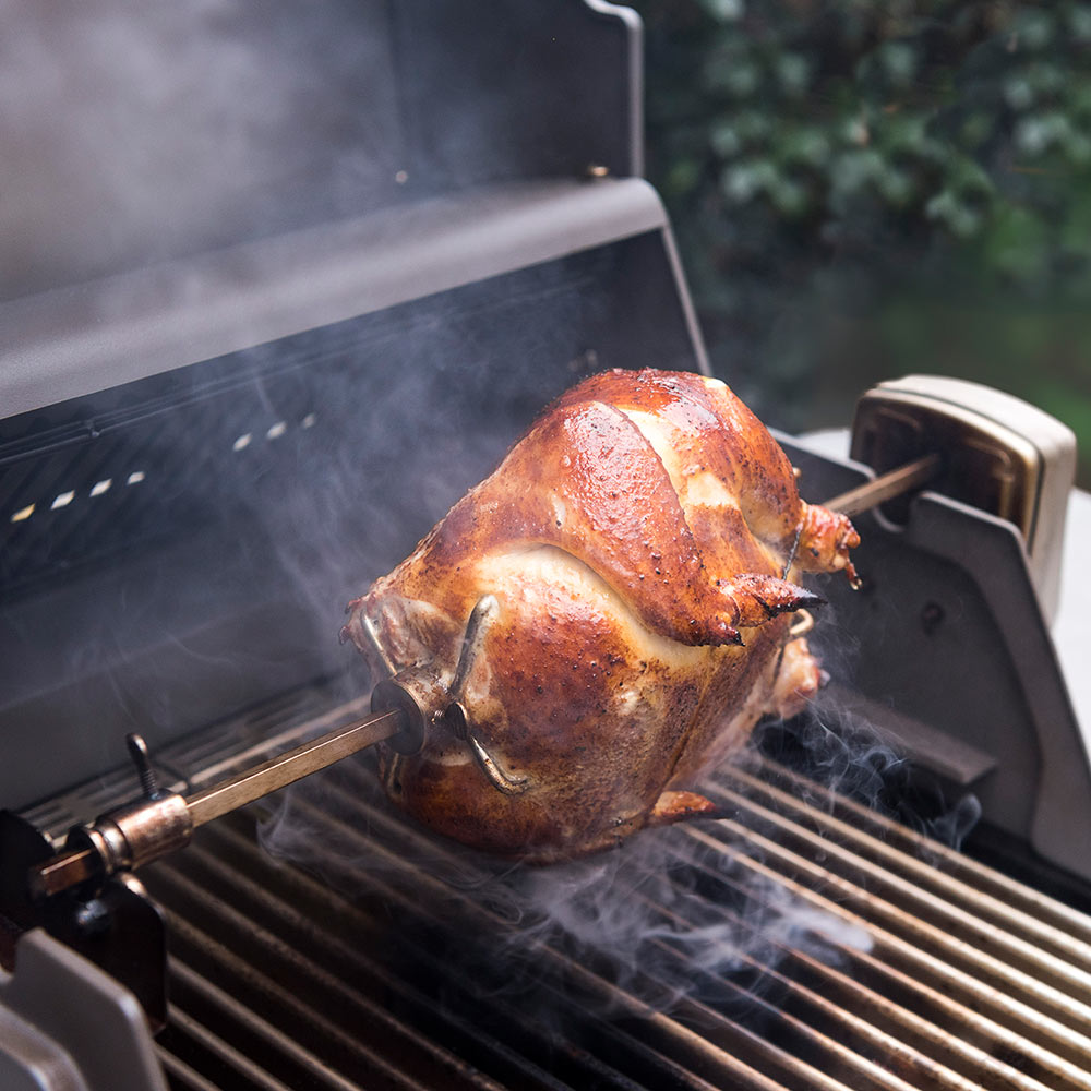 Saber Stainless Steel Rotisserie Kit for 2-Burner Grill