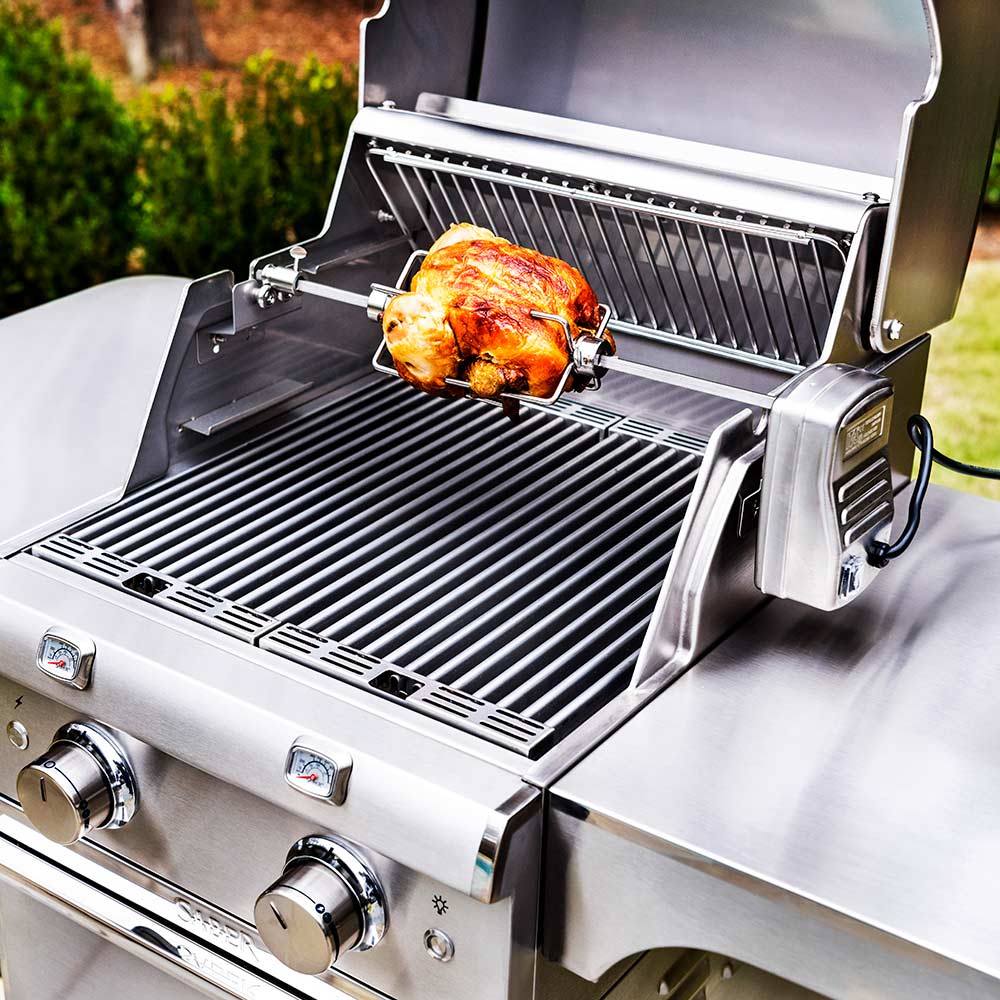 Saber Stainless Steel Rotisserie Kit for 2-Burner Grill