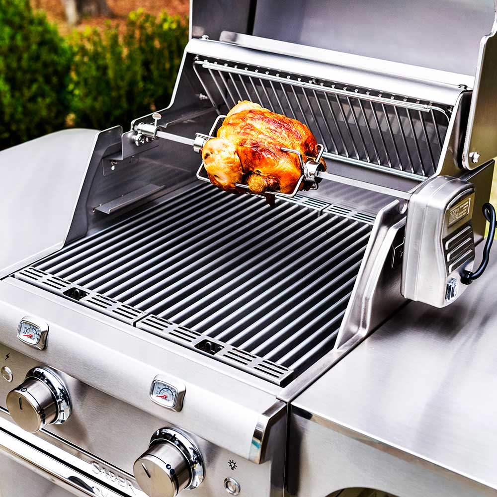 Saber Stainless Steel Rotisserie Rod for 2-Burner Grill