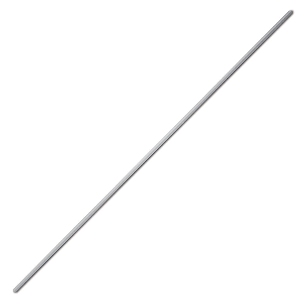 Stainless steel rotisserie rod with straight metal shaft