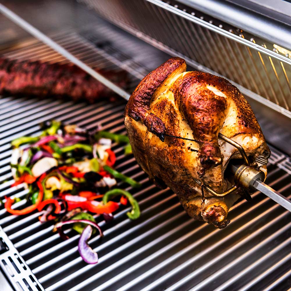 Saber Stainless Steel Rotisserie Rod for 3-Burner Grill