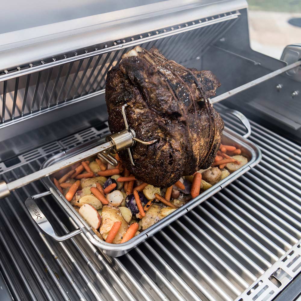 Saber Stainless Steel Rotisserie Rod for 3-Burner Grill