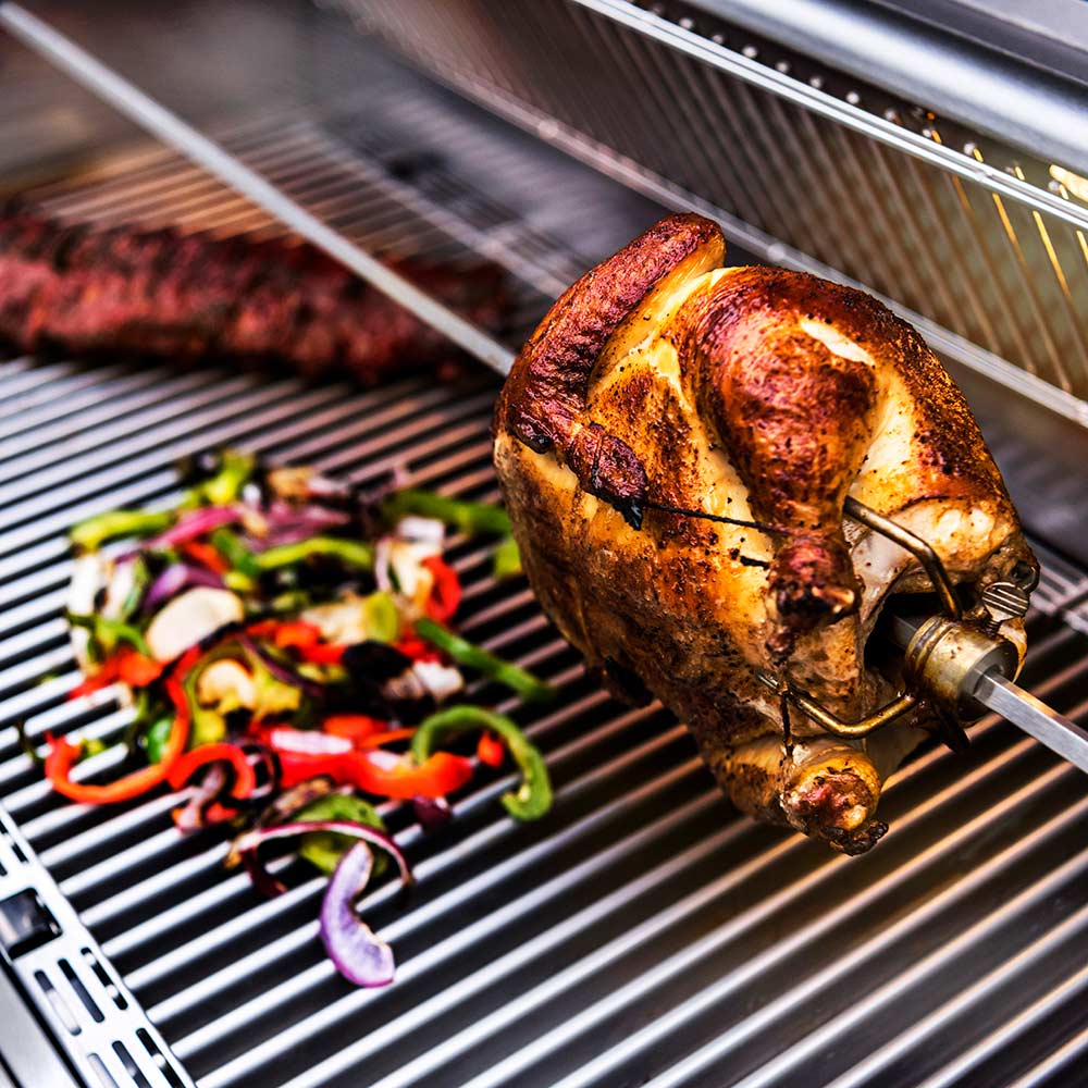 Saber Stainless Steel Rotisserie Rod for 4-Burner Grill