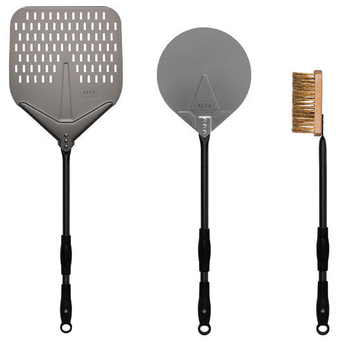 Alfa 36-Inch Medium Pizza Peel, Turner and Brush