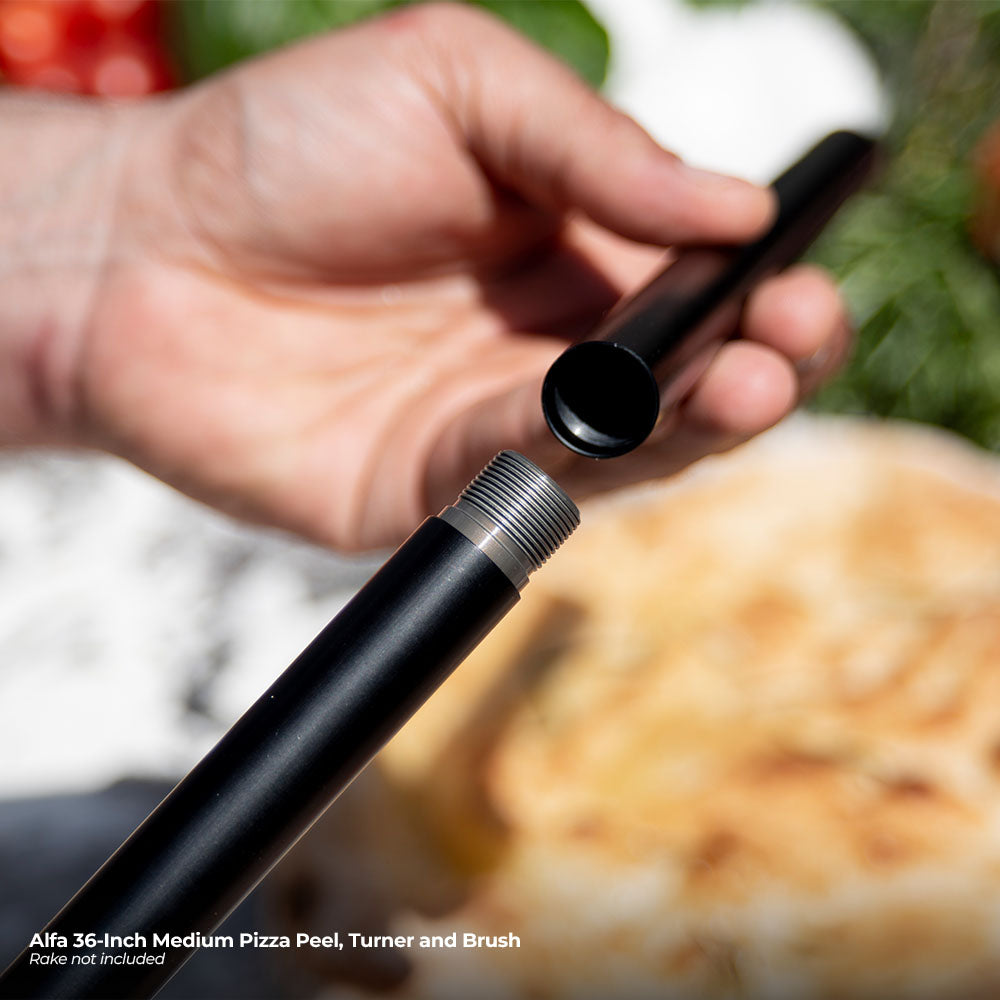 Alfa 36-Inch Medium Pizza Peel, Turner and Brush