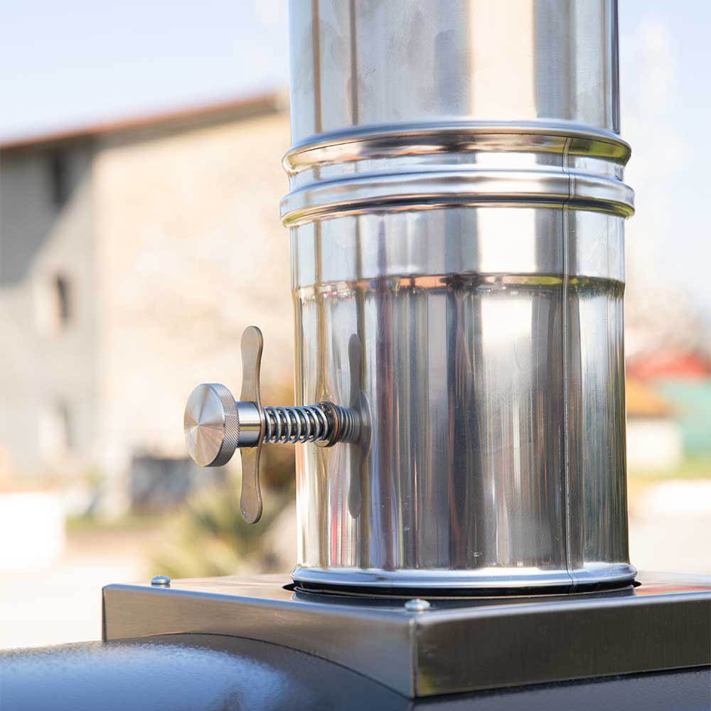 Stainless steel butterfly damper valve assembly with lever and threaded stem