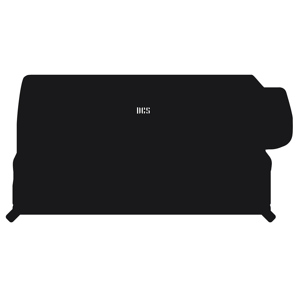 Black vinyl grill cover with padded top and DCS logo