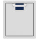 Single access door with mesh vent and deep blue color insert, light gray frame and black border