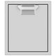 Single access door with mesh vent, light gray frame and black inner border