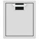 Single access door with mesh vent and dark charcoal color insert, light gray frame