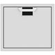 Stainless single access door with dark vent insert and recessed handle, 24-inch size