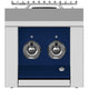 Double side burner with two control knobs, pink front panel